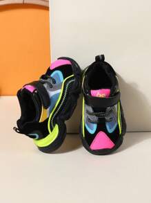 1pair Baby Toddler Walking Shoes, Color Blocking Casual Anti-slip Sports Shoes For Spring And Autumn