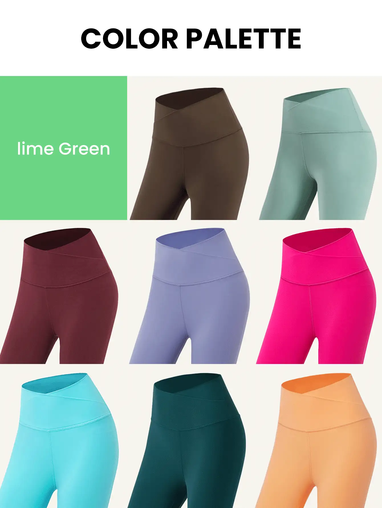 24" FeatherFit™ Crossover Yoga Pilates Leggings Buttery Soft High Stretch Crossover Waist Sports Tights