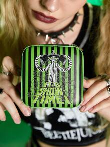 Beetlejuice | ROMWE 1pc Jewelry Box,Cartoon Letter Figure Graphic Portable Jewelry Organizer Storage Case - Multicolor - View 6