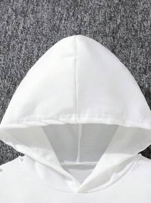 SHEIN Tween Girl Figure Graphic Drop Shoulder Sweatshirt - Multicolor - View 5