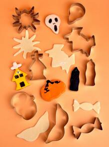 8入組/套萬聖節餅乾模型切割刀,餅乾模具 - 灰色 - 查看 3