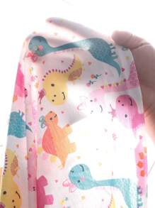 SHEIN 小女童卡通圖案T恤連衣裙 - 彩色 - 查看 6