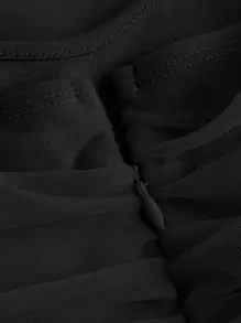 SHEIN MOD Solid Cami Dress - Black - View 3