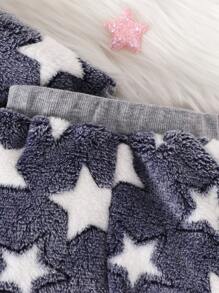 男嬰星星圖案絨毛衛衣和褲子 - 灰色 - 查看 5