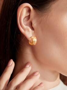 BizChic Tối giản Vòng khuyên tai - Trong sáng - Xem 2