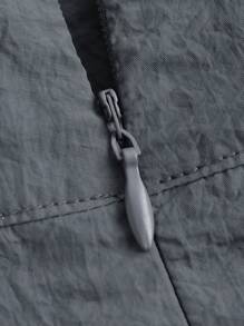 SHEIN EZwear Letter Embroidered Drawstring Side Skirt