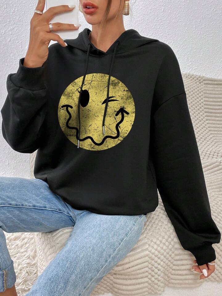 shein smiley face hoodie