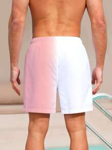 Surfspeed Men Two Tone Drawstring Waist Swim Trunks - Multicolor - View 2