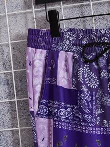 GENTILAND 男士佩斯利印花衛衣和抽繩腰運動褲 - 彩色 - 查看 8