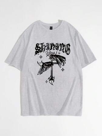 Grunge Punk Homme T-shirt À Lettres