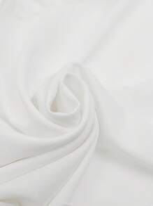 BizChic Notched Neck Ruffle Trim Blouse - White - View 3