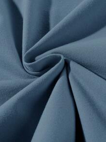 Manfinity Homme Men Plus Letter Graphic Drop Shoulder Tee & Shorts - Dusty Blue - View 4