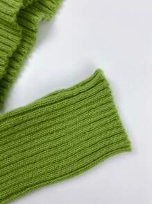 SHEIN Unity 條紋針織前紐扣開襟衫 - 橄欖綠 - 查看 4