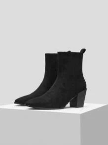 MOTF PREMIUM BLOCK HEEL BOOTIES - Black - View 6