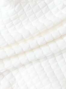 SHEIN 女嬰3D耳朵設計袋鼠口袋連帽衫和運動褲 - 白色 - 查看 5