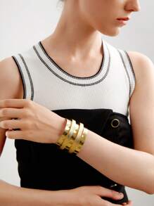 BizChic 1入組時尚手環合適的適用於女性日常穿著 - 金色 - 查看 4