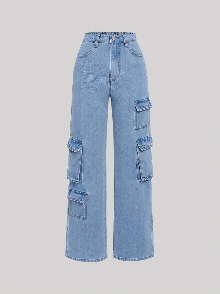 Teen Girl Flap Pocket Jeans