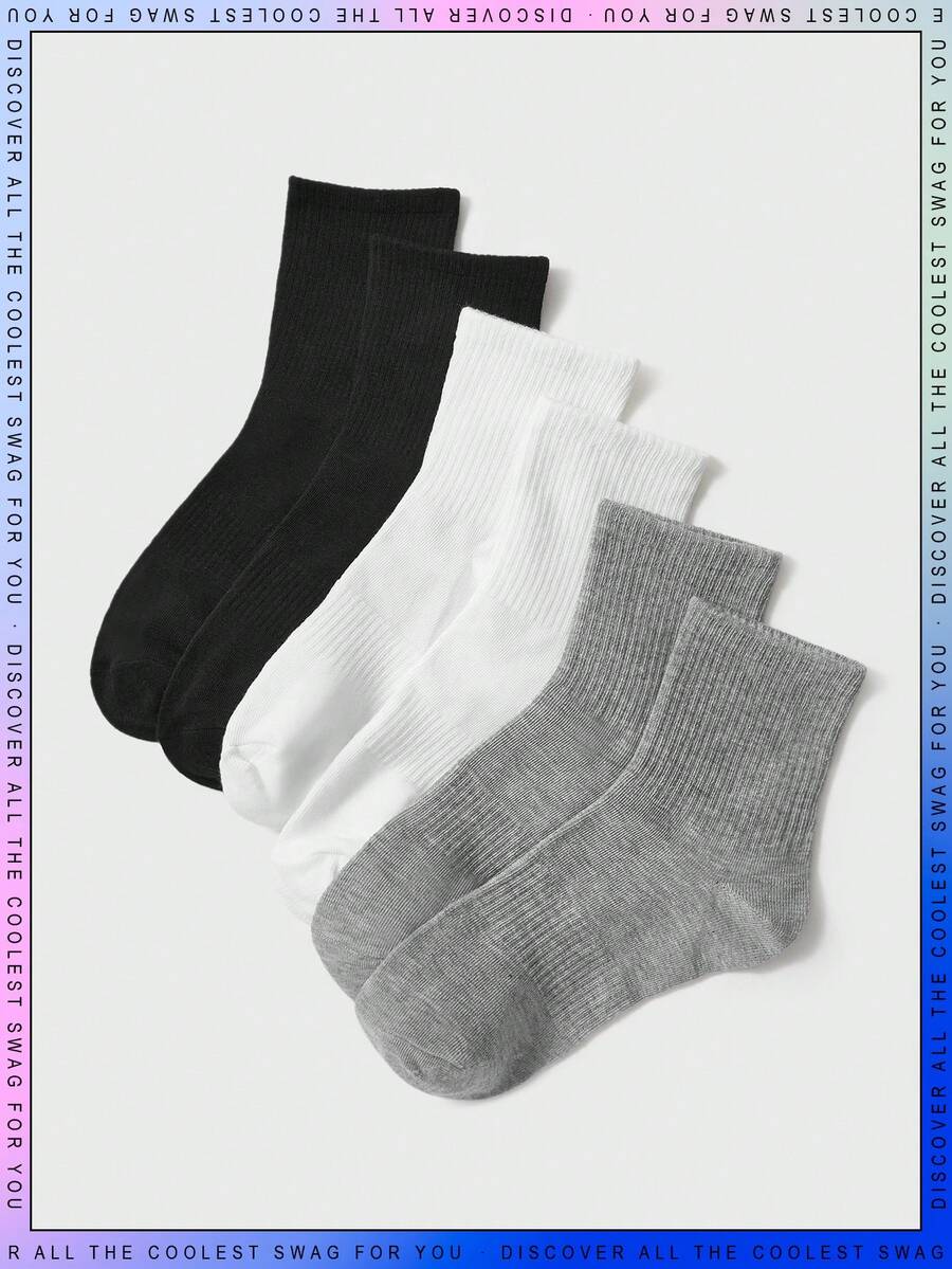 SHEIN 3pairs Baby Sports Ankle Socks For Daily Wear - Multicolor - View 1