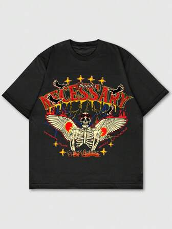Street Life Guys Skull & Wings Graphic Tee
