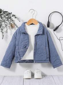 SHEIN 女童（小）夾克 - 灰色 - 查看 1