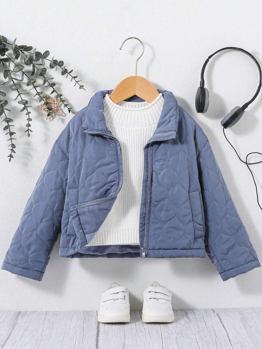 SHEIN 女童（小）夾克 - 灰色 - 查看 1