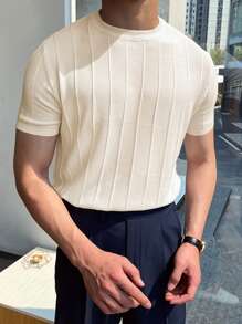 DAZY Hombres Top de punto unicolor