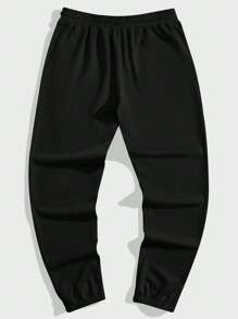 Manfinity Homme Dáng rộng Nam Biểu Hiện In Hình Dây Rút Eo Dài Thấm Hút Mồ Hôi Quần Đồ Họa Đi Chơi Thời Trang Bạn Trai Quà Tặng - màu đen - Xem 2