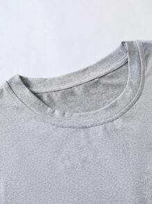 Manfinity Homme 男士素色背心上衣 - 灰色 - 查看 5