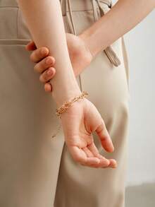 BizChic 簡約風時尚手鏈 - 金色 - 查看 3
