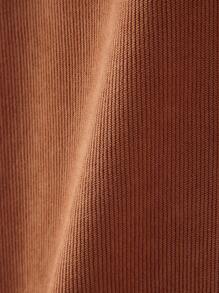 Manfinity Homme 男士字母貼布襯衫&短褲 - 卡其色 - 查看 5