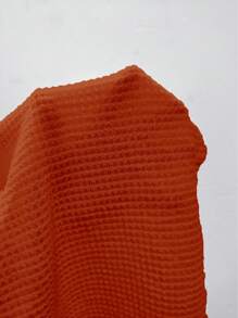 SHEIN Privé O-ring Detail Tie Backless Halter Neck Dress - Burnt Orange - View 7