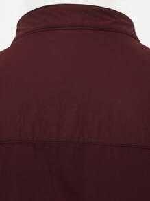 Hombres Camisa con botón de manga enrollada - Burdeos - Ver 6