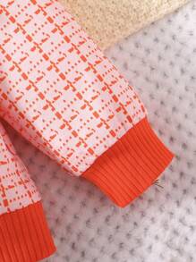 女嬰格紋印花夾克&荷葉邊洋裝 - 彩色 - 查看 5