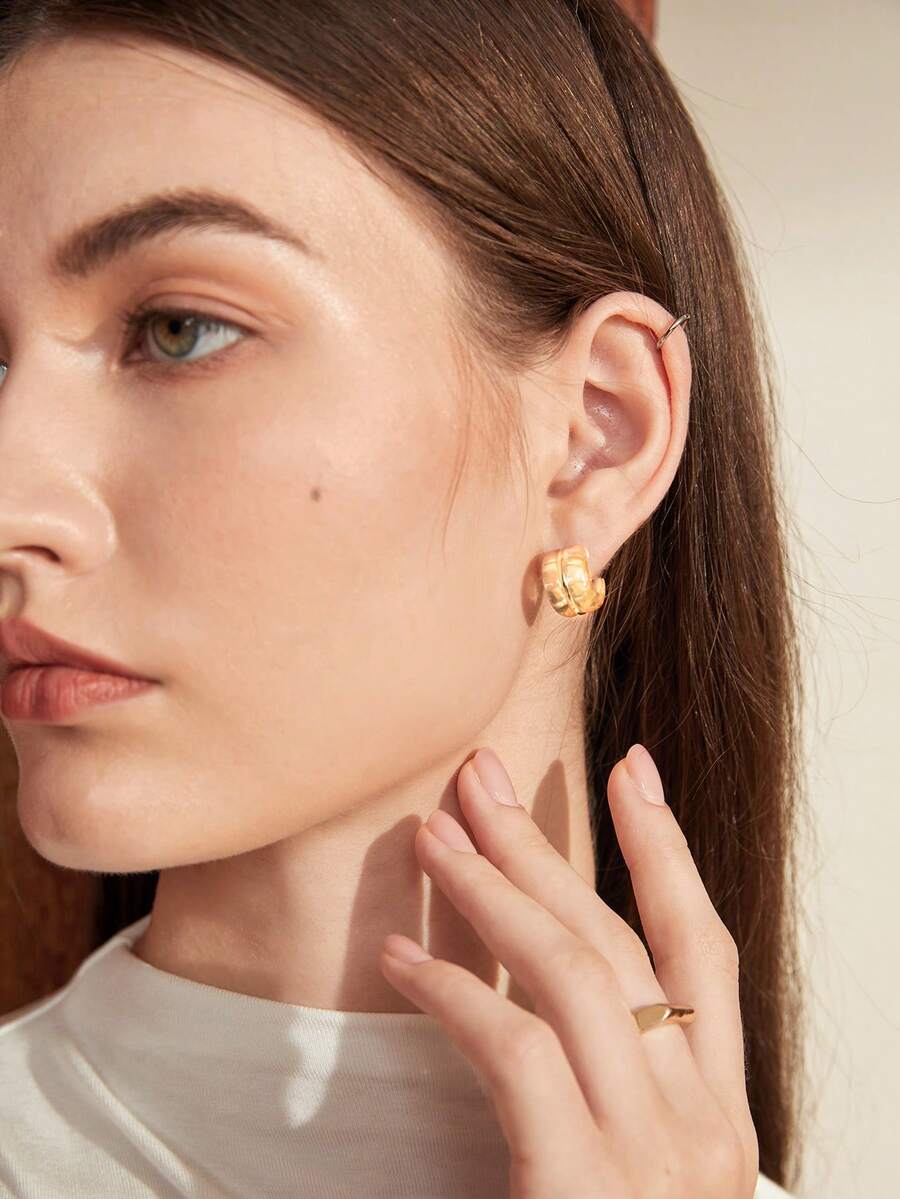 BizChic Tối giản Vòng khuyên tai - Trong sáng - Xem 1