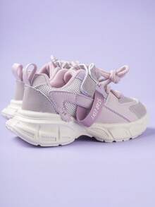 Calzado deportivo para niños, los números en la superficie superior del zapato están impresos como 28 para la talla 26-31 y 33 para la talla 32-37. - Rosa - Ver 3