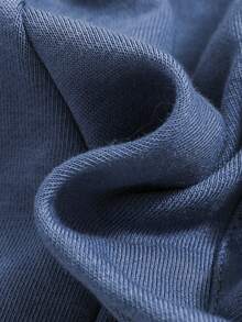 SHEIN 男嬰側翻蓋口袋衛褲 - 藍色 - 查看 5