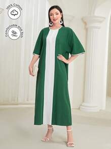 Mulvari Colorblock Batwing Sleeve Dress