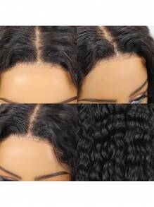 Wear & Go 4x4 Pre Cut Lace Glueless Pure Stretch Breathable Cap 0 Skill Needed Natural Black Water Wave Closure Wig Breezy Air Cap Wig Feel Airflow All-Day - SNatural - View 6