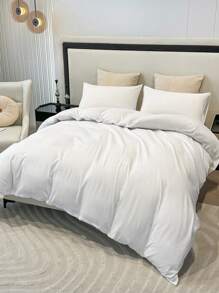 Juego de 3 piezas de funda nórdica de plumón, 100% microfibra lavada, ropa de cama ligera, con cremallera y 4 lazos en las esquinas, unicolor súper suave y cómodo (1 pieza funda nórdica/sin relleno + 2 piezas fundas de almohada/sin relleno), adecuado para dormitorio, viaje, dormitorio (ropa de cama para dormitorios de niños y niñas)