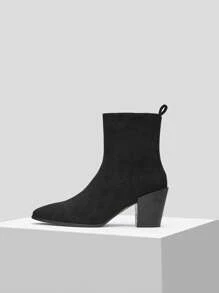 MOTF PREMIUM BLOCK HEEL BOOTIES - Black - View 2