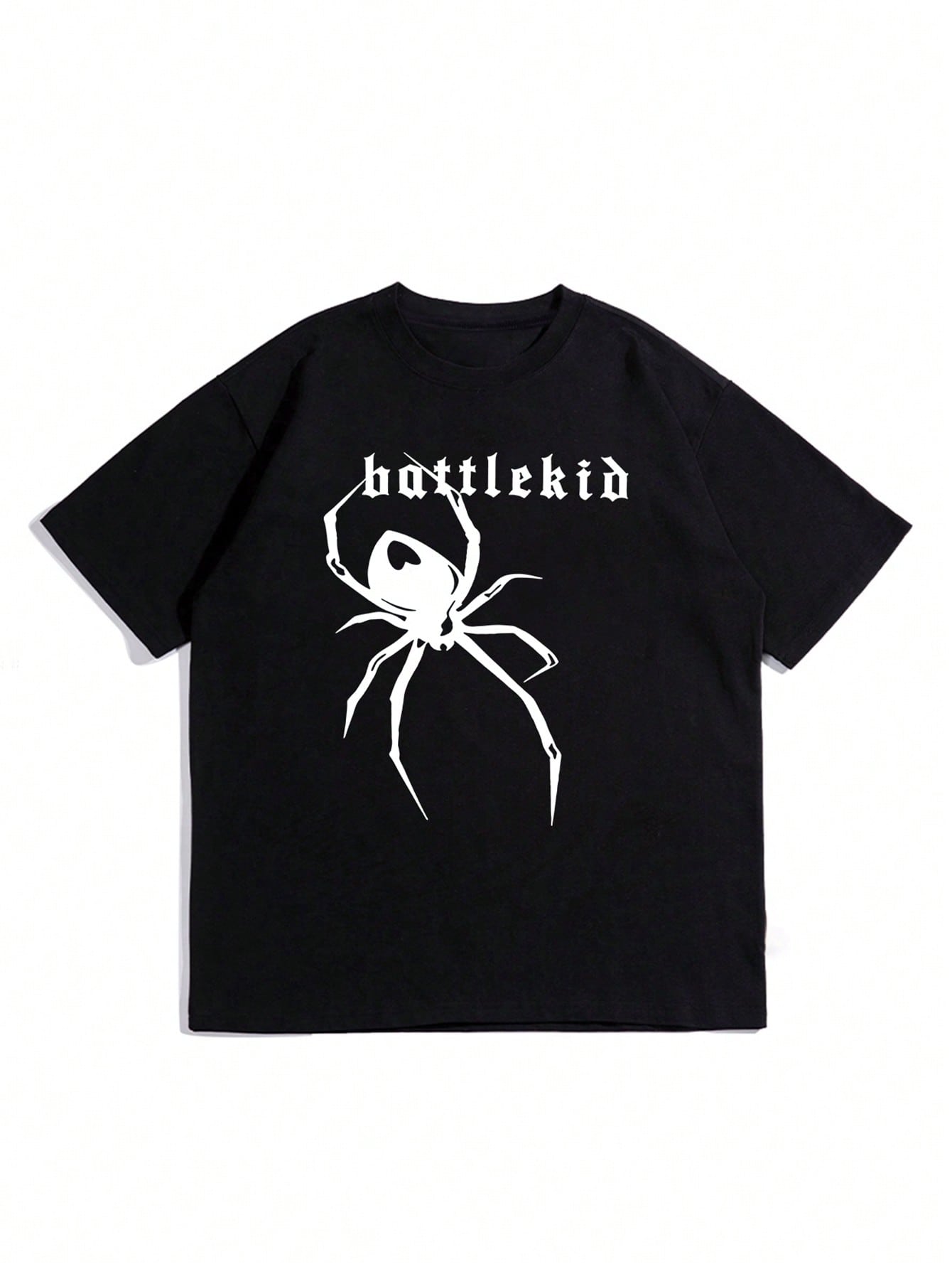 Men Spider & Letter Graphic Tee