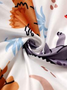 男嬰恐龍印花連身褲&帽 - 白色 - 查看 4