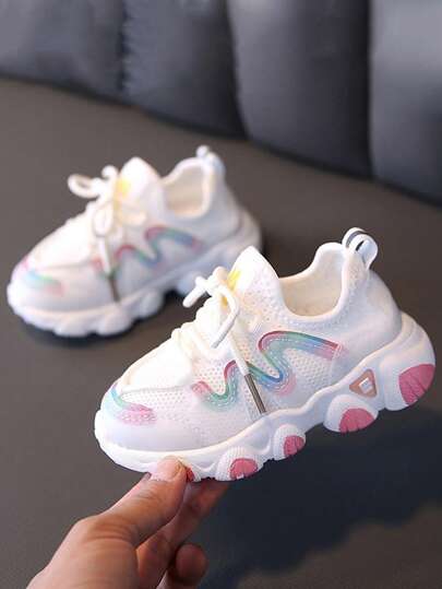 Zapatos deportivos para exteriores cómodos y transpirables, de moda, aptos para todas las estaciones, zapatillas de colores para niños