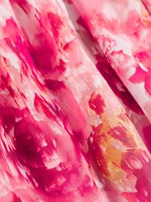 SHEIN VCAY 滿版印花褶邊荷葉邊半身裙 - 彩色 - 查看 6