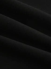 Manfinity Homme 男士字母圖案落肩袖襯衫 - 黑色 - 查看 4