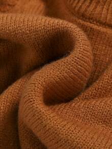 SHEIN Baby Girl Raglan Sleeve Button Detail Cable Knit Sweater