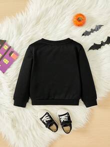 男嬰萬聖印花運動衫 - 黑色 - 查看 7