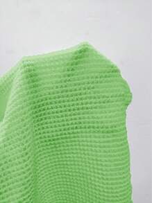 SHEIN Privé 後背繫帶繞頸洋裝 - 綠色 - 查看 7