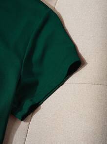 INAWLY Floral And Butterfly Print Tee Graphic Tees Women Tops - Dark Green - View 4