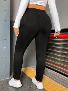 SHEIN ICON Plus High Waist Skinny Jeans